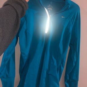 Blue long sleeve half zip